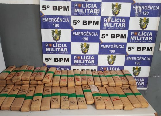 63 tabletes de maconha e foragido da justiça são apreendidos em Rondonópolis