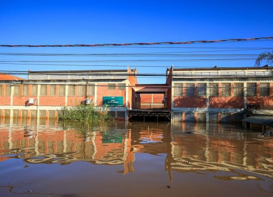 Canoas-RS, 06. 05. 2024 - Ação do Corpo de Bombeiros no bairro Mathias Velho em Canoas. Foto: Gustavo Mansur/ Palácio Piratini