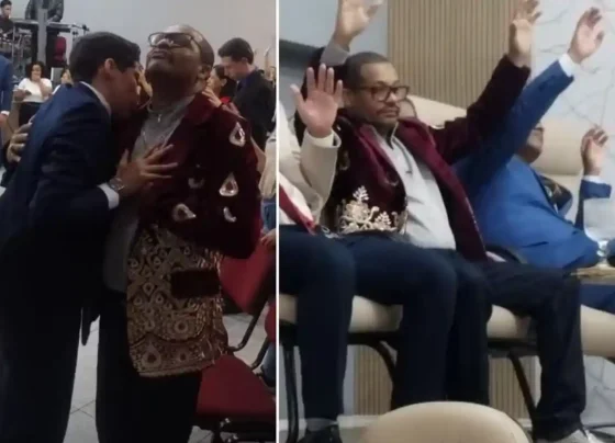 Mimguel profetizando para o pastor do tarô - @Reprodução