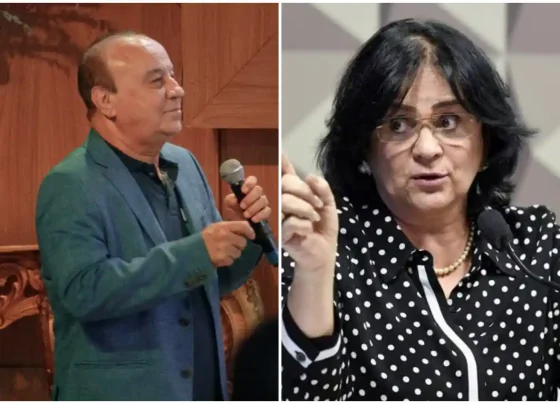 Pastor Mario de oliveira e Damares Alves - @Reprodução