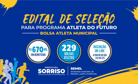Prefeitura de Sorriso lanca edital do Bolsa Atleta 2025