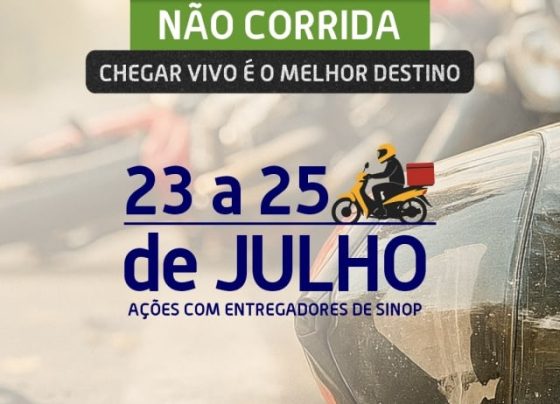 Sinop lanca campanha de conscientizacao para entregadores por aplicativo e motociclistas