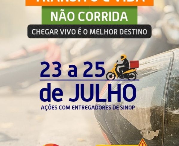 Sinop lanca campanha de conscientizacao para entregadores por aplicativo e motociclistas
