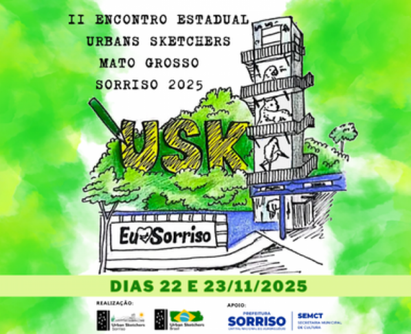 Sorriso recebe II Encontro Estadual Urban Sketchers Mato Grosso 2025