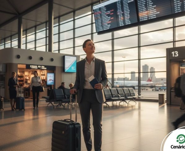 Mala de mão no aeroporto