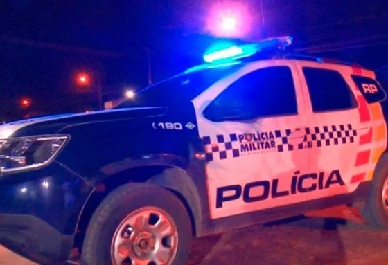 Viatura da Polícia Militar de Mato Grosso à Noite