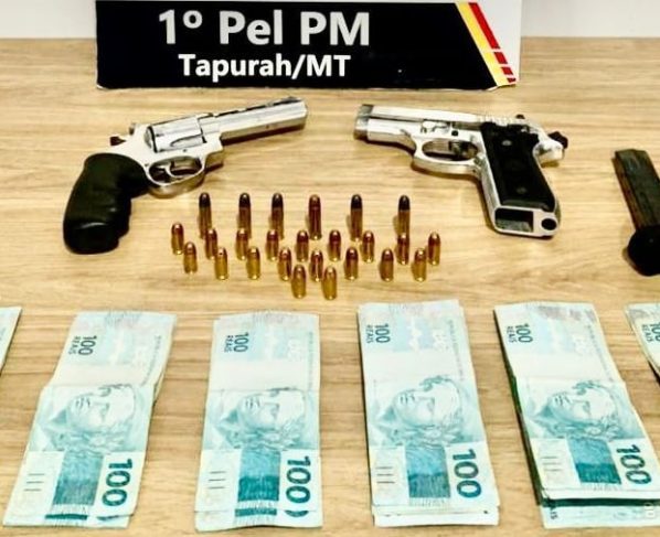 Polícia Militar apreende armas e dinheiro durante operação em Tapurah