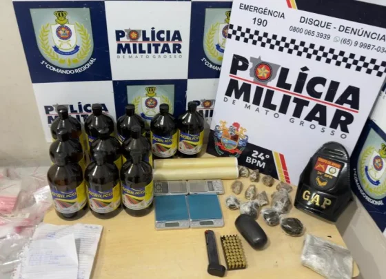 Tráfico de drogas leva à prisão no Pedra 90 em Cuiabá