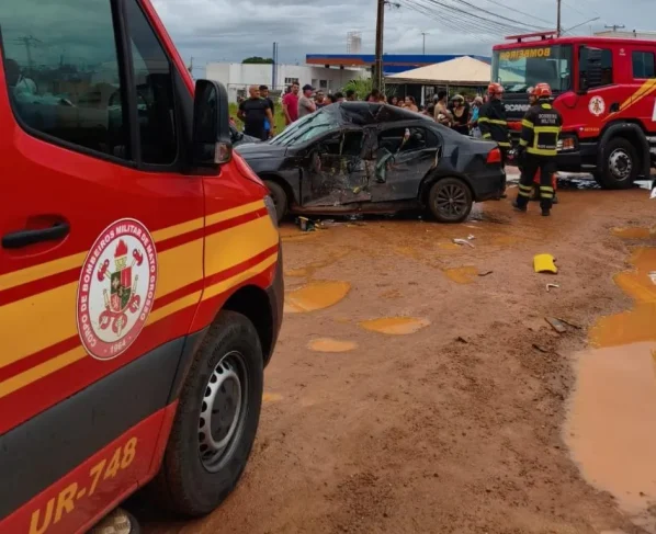Acidente na MT-140 em Sinop deixa feridos e mobiliza bombeiros