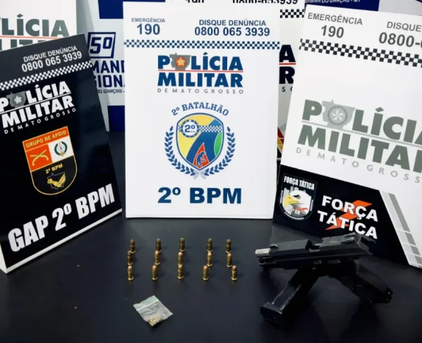 Porte ilegal de arma leva à prisão em Pontal do Araguaia