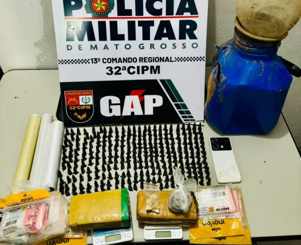 PM prende faccionado com drogas em Nova Xavantina