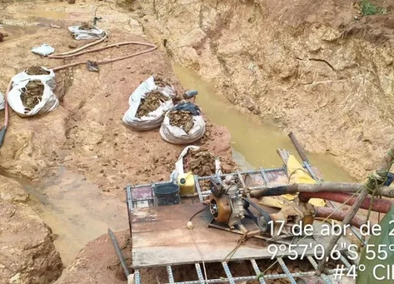 Polícia Militar prende homem e fecha garimpo ilegal em Novo Mundo