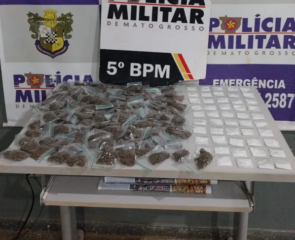 Polícia Militar apreende 151 porções de drogas em Tesouro durante operação