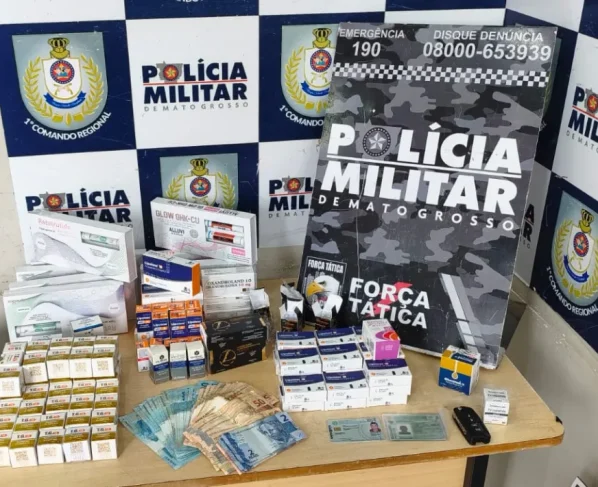 Contrabando de medicamentos leva dois à prisão em Chapada