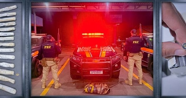 PRF apreende material explosivo transportado em ônibus de passageiros na BR