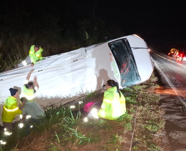 Acidente envolvendo três veículos é registrado na BR-163 em Lucas do Rio Verde, saída para Nova Mutum