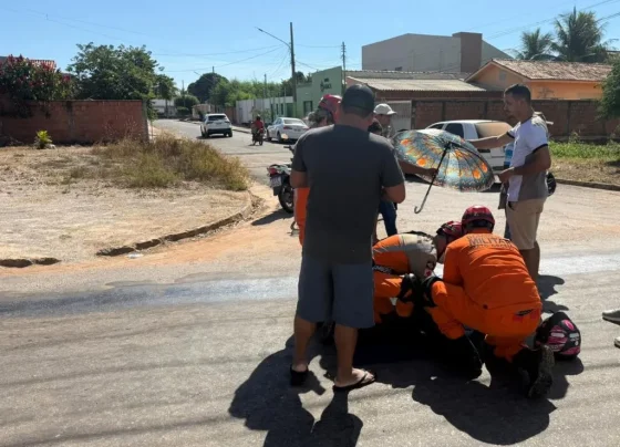 Homem prensado por caminhão é socorrido pelos bombeiros em Cáceres