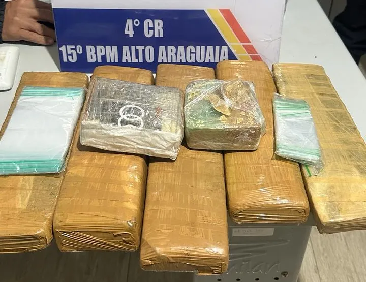 Tráfico de drogas em Alto Araguaia termina com apreensão de 6 kg