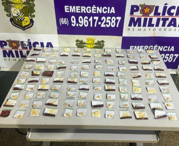 Tráfico de drogas em Tesouro termina com três presos e 118 porções apreendidas