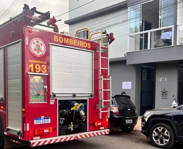 Princípio de incêndio em apartamento em Primavera do Leste
