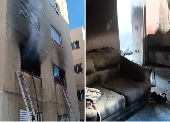 Video mostra desespero de moradores durante incendio em apartamento de Varzea Grande 1