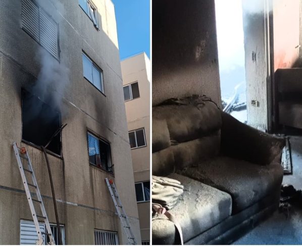 Video mostra desespero de moradores durante incendio em apartamento de Varzea Grande 1