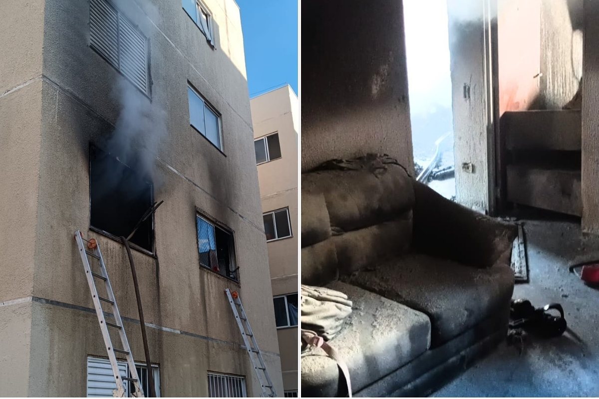 Video mostra desespero de moradores durante incendio em apartamento de Varzea Grande 1