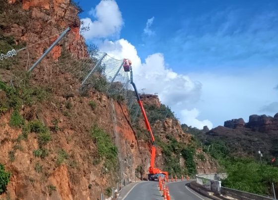 Trecho do Portão do Inferno, na MT-251, entre Cuiabá e Chapada dos Guimarães. (Foto: Sinfra-MT)