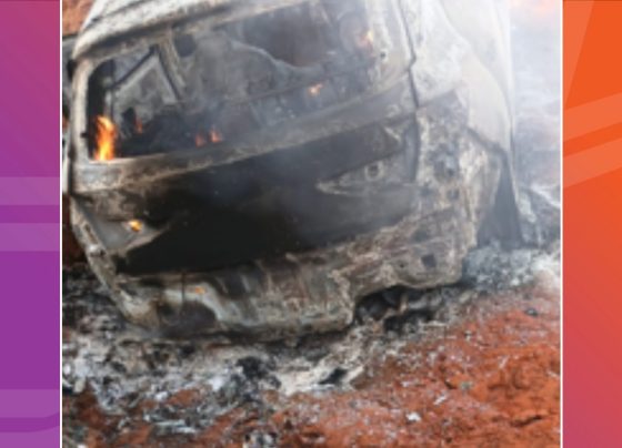Corpo ainda não identificado foi encontrado carbonizado dentro de carro em Rondonópolis.- Foto: Polícia Militar