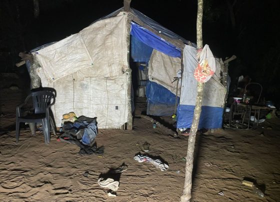 Local onde bebê foi morto em Aral Moreira. (Foto: PCMS/Divulgação)