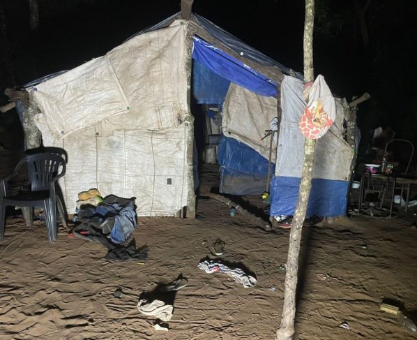 Local onde bebê foi morto em Aral Moreira. (Foto: PCMS/Divulgação)