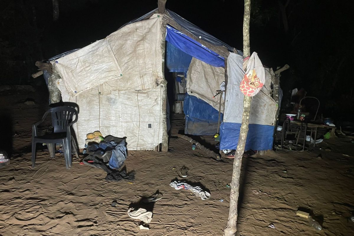 Local onde bebê foi morto em Aral Moreira. (Foto: PCMS/Divulgação)