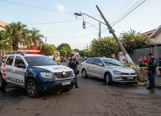 Polícia Militar atendendo acidente