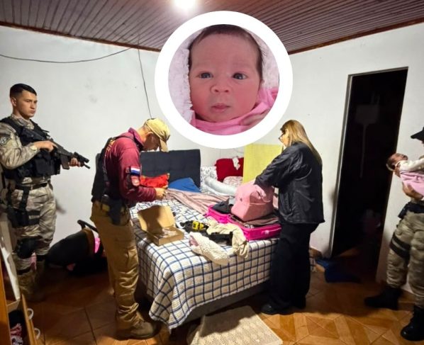 Bebê Ayla foi resgatada em uma casa em Pedro Juan Caballero, no Paraguai, durante operação conjunta entre policiais dos dois países (Foto: Divulgação)