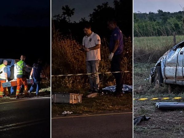 Caminhonete sai da pista, capota várias vezes e deixa dois mortos em MT
