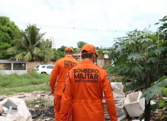Bombeiros identificam risco de incêndio em sucatões de Cuiabá
