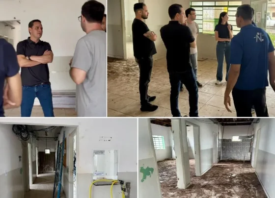 Diego Guimarães acompanha obras no Três Barras