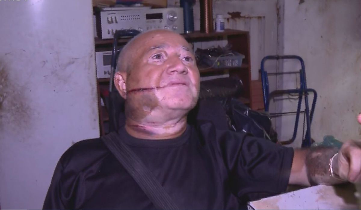 Comerciante, Gezo Barbosa da Silva, de 71 anos, foi agredido com golpe de facão durante tentativa de furto