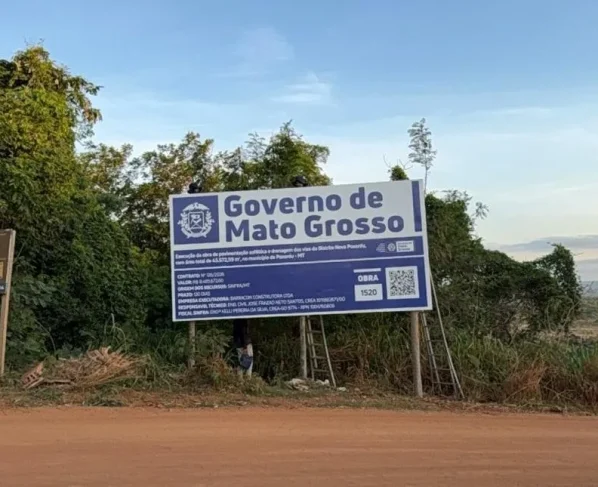 Pavimentação em Nova Poxoréu terá investimento de R$ 8,4 milhões