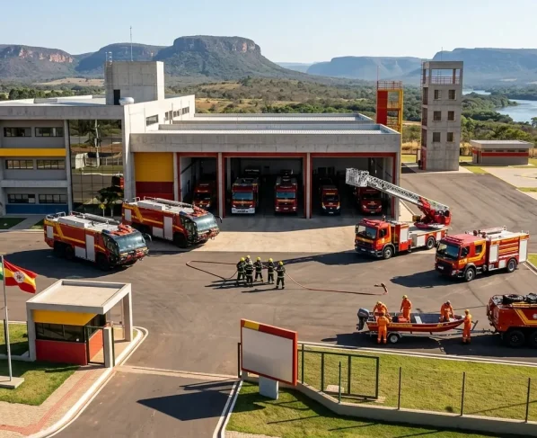 Quartel do Corpo de Bombeiros Militar em Mato Grosso.