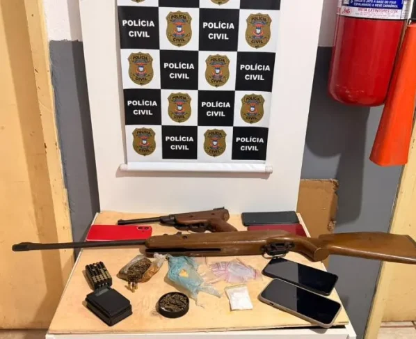 Ações de inteligência da Delegacia de Canarana resultam em apreensão de armas adaptadas, drogas e munições no distrito de Garapú