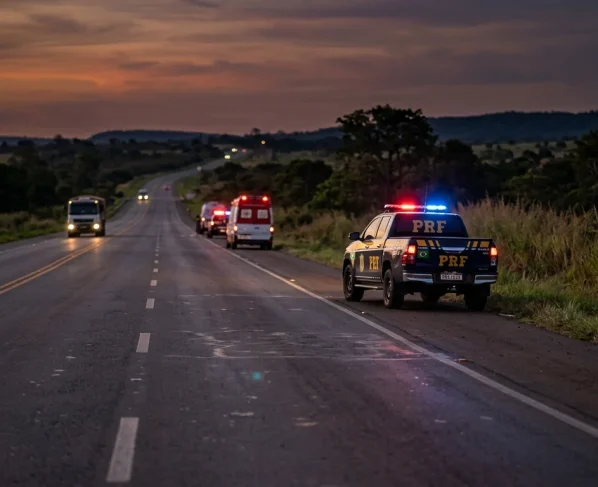 Trecho da rodovia MT-242 onde ocorreu o capotamento de ambulância mantido em julgamento pelo Tribunal de Justiça de Mato Grosso.