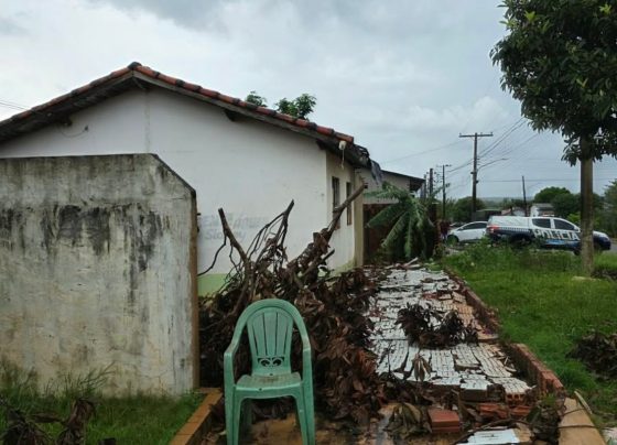Temporal com ventos intensos causa destruição, deixa famílias no escuro e mobiliza força-tarefa em Amambai. (Foto: Defesa Civil)